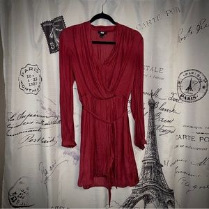 Red Paige Wrap Dress